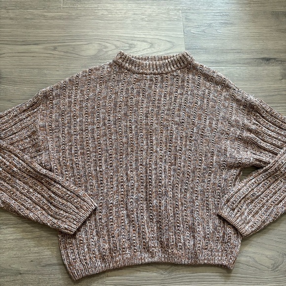 Universal Threads Goods Co. Women’s Sz XS Brown Beige Chunky Knit Sweater Cozy - Picture 4 of 7